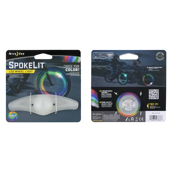 2023 Nite Ize Spokelit Wheel Light, Disc-O Select